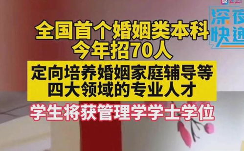 笑晕 我国首个婚姻类本科专业今年招生,网友 我奶奶能硕博连读